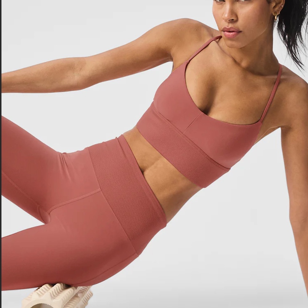 ALO Alosoft Lounge Leggings + Lavish Bra - Soft  Terracotta